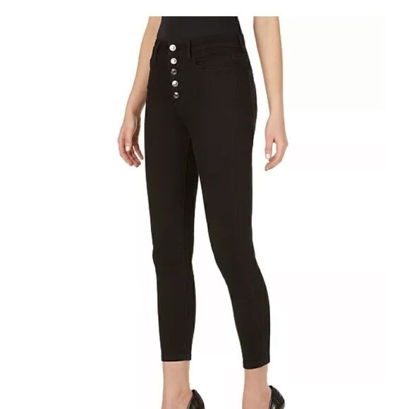 Numero Verona Ankle Skinny Jeans black  Juniors' Stretchy Exposed-Buttons NEW - Picture 7 of 10